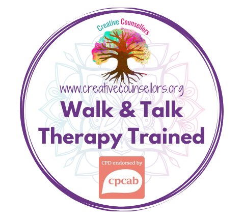 Walk and Talk Therapy Logo for Walk & Talk Therapy, featuring a tree design and website link.
